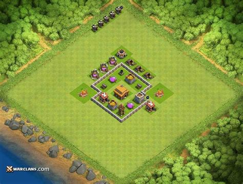 coc town hall 3 base